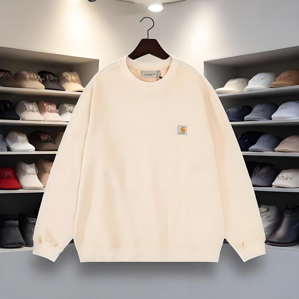 Carhartt Beige Relaxed Crewneck Sweatshirt Unisex Workwear Style