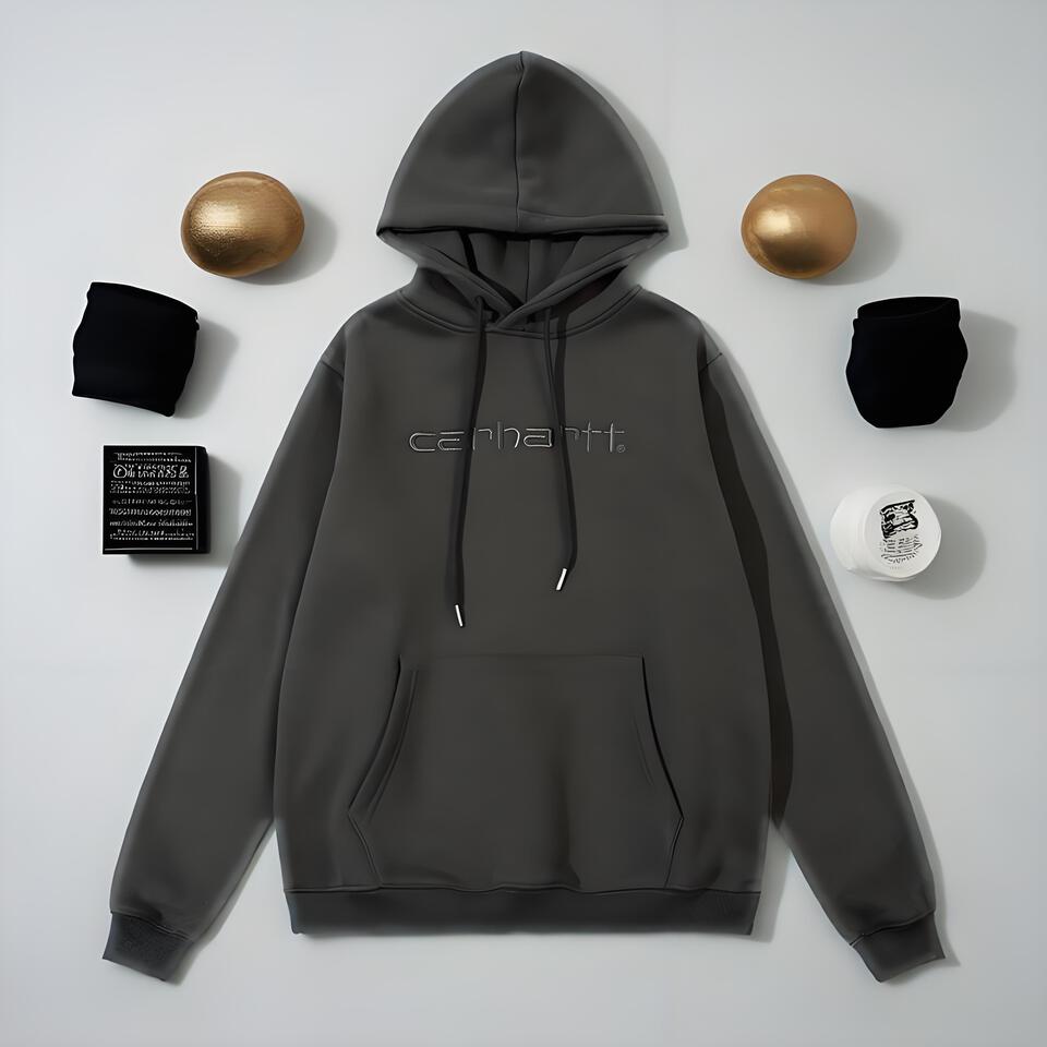 Carhartt Black Cotton Hooded Sweatshirt