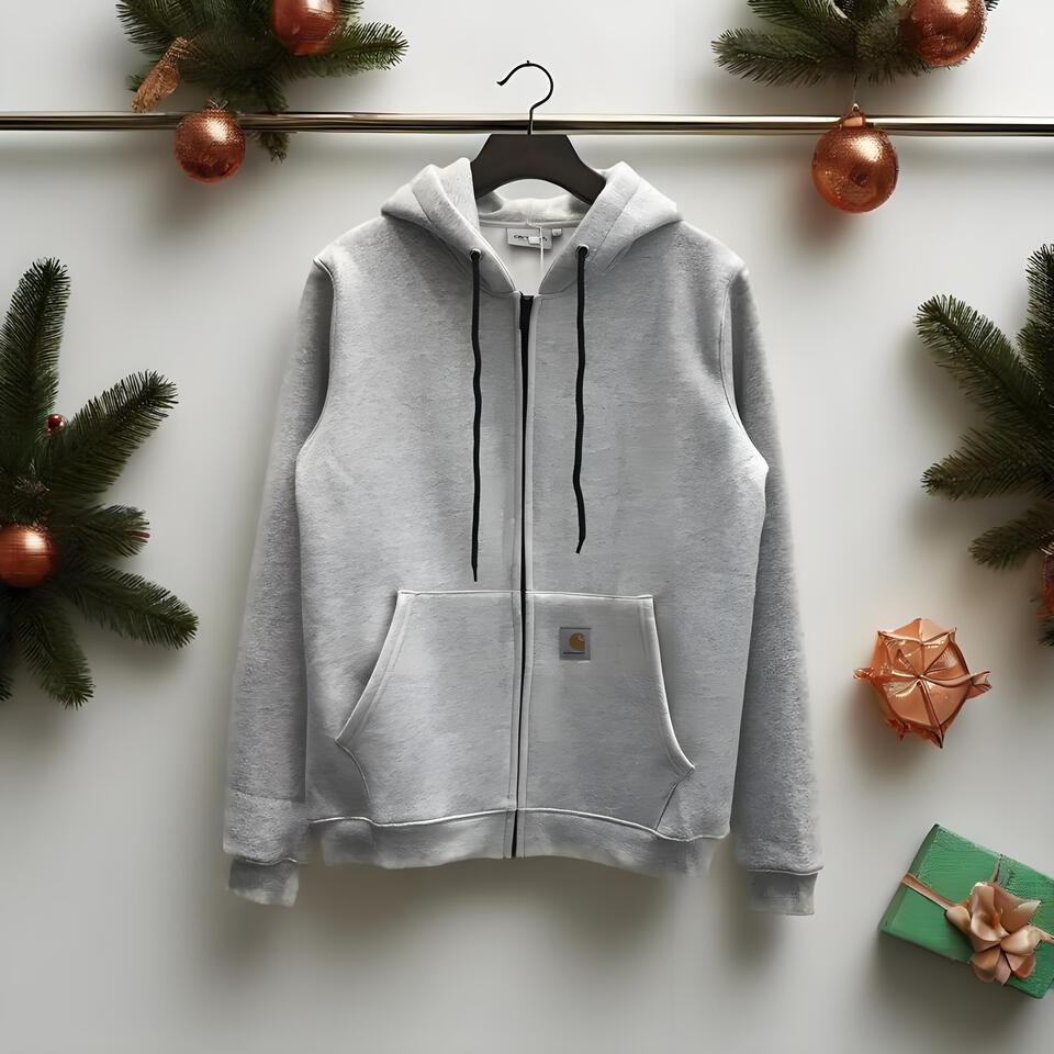 Carhartt Gray Unisex Cotton Hooded Sweatshirt