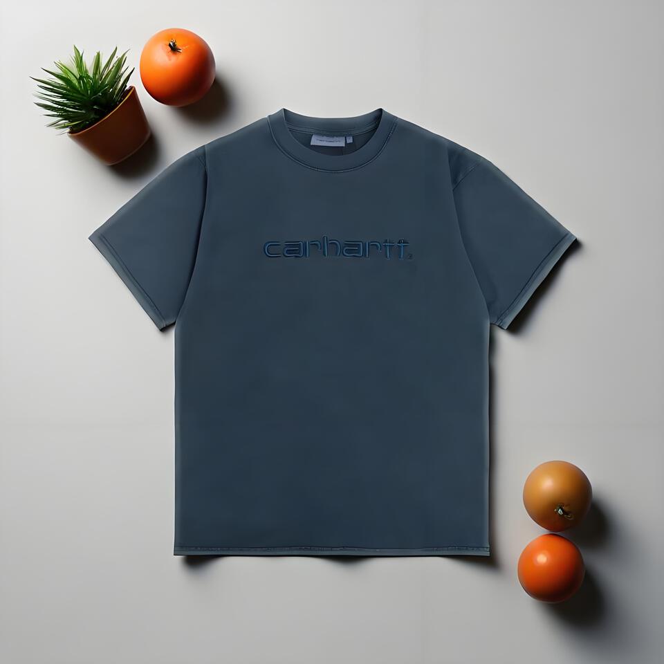 Carhartt Heather Gray Blue Cotton Relaxed Fit T-Shirt