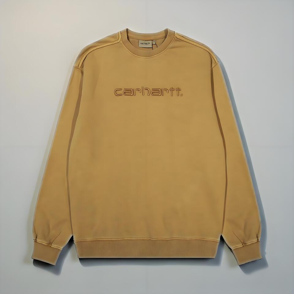 Carhartt Khaki Cotton Crewneck Sweatshirt Unisex Workwear