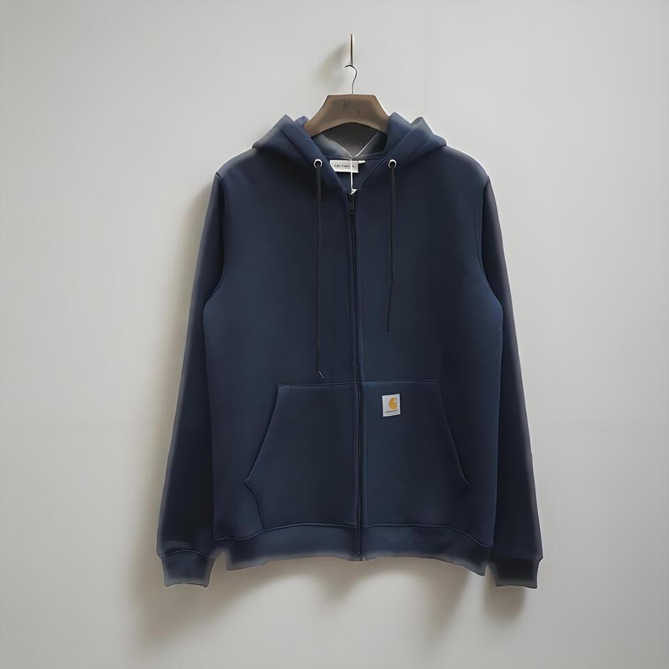 Carhartt Navy Cotton Hoodie Unisex Workwear Casual