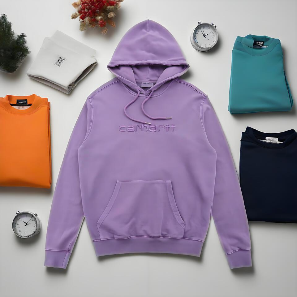 Carhartt Purple Unisex Hoodie Casual Loose Fit