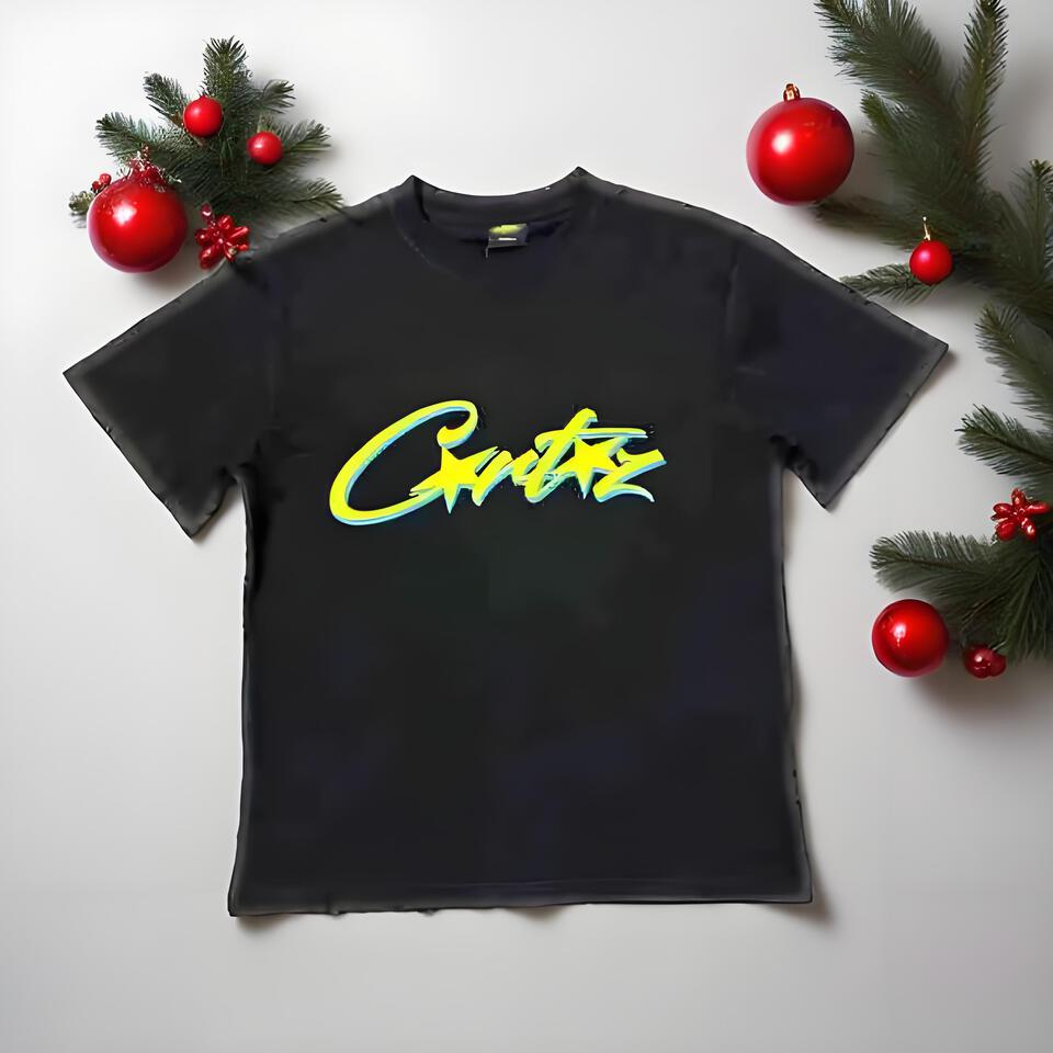 Cartel Black Cotton Graffiti Short Sleeve T-Shirt