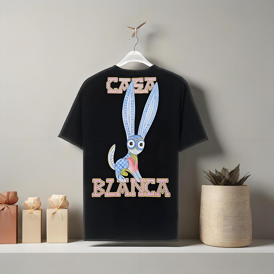 Casa Blanca Black T-Shirt Unisex Cotton Oversized Streetwear