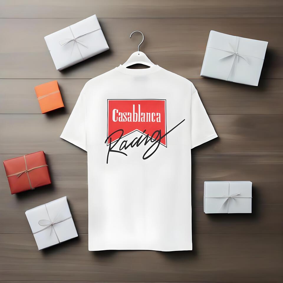 Casablanca Cotton T-Shirt Unisex Racing Culture Print Tee