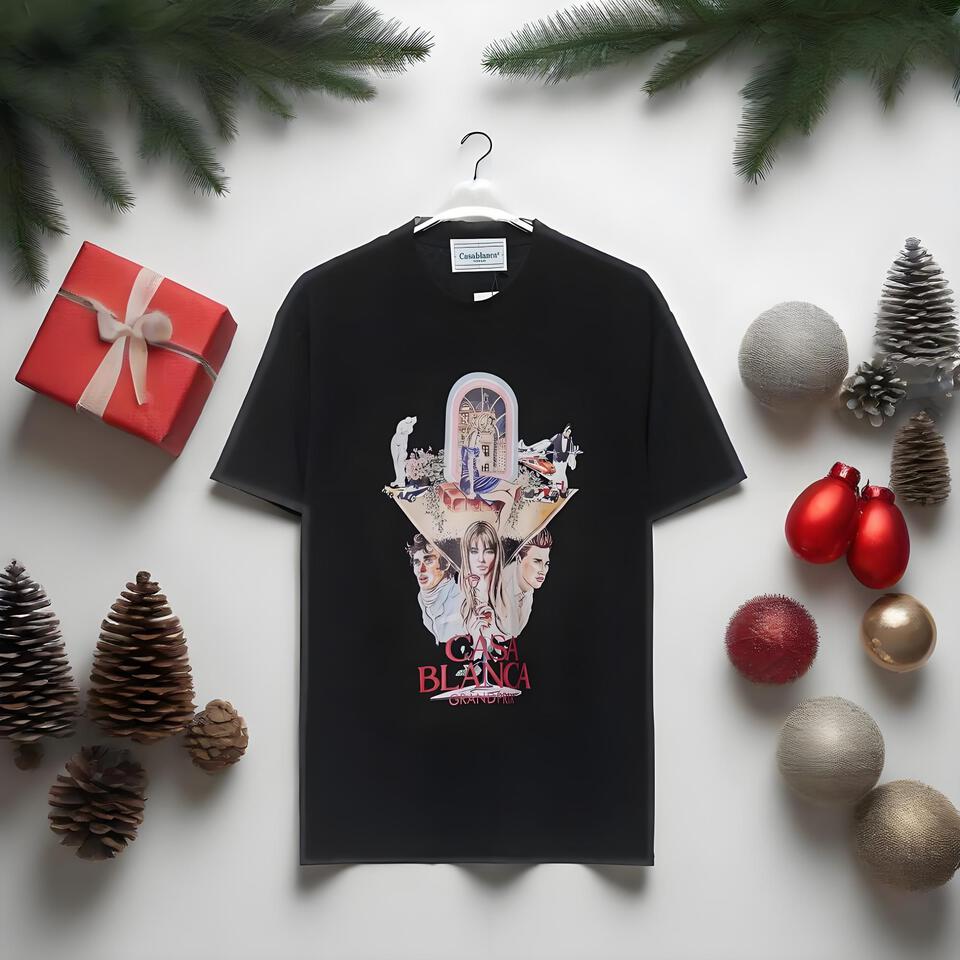 Casablanca Vintage Loose Fit Unisex Cotton Tee Streetwear