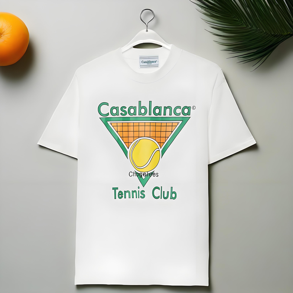 Casablanca White Cotton Oversized T-Shirt Unisex Casual