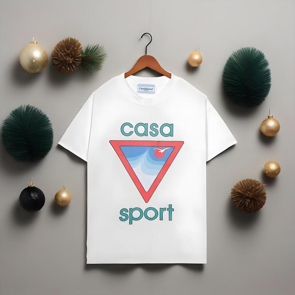 CasaBlanca White Cotton Oversized T-Shirt Unisex Sporty Casual