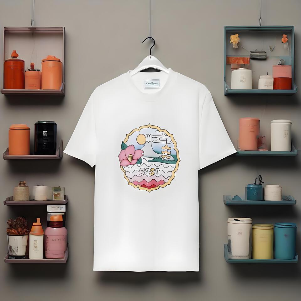 Cashblinaer Casa Totem Print T-Shirt Unisex Cotton Tee