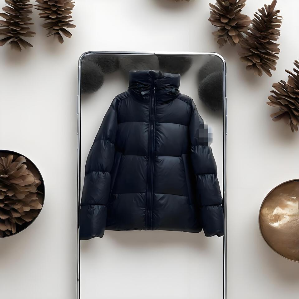 Celine Black Hooded Down Jacket Windproof Unisex