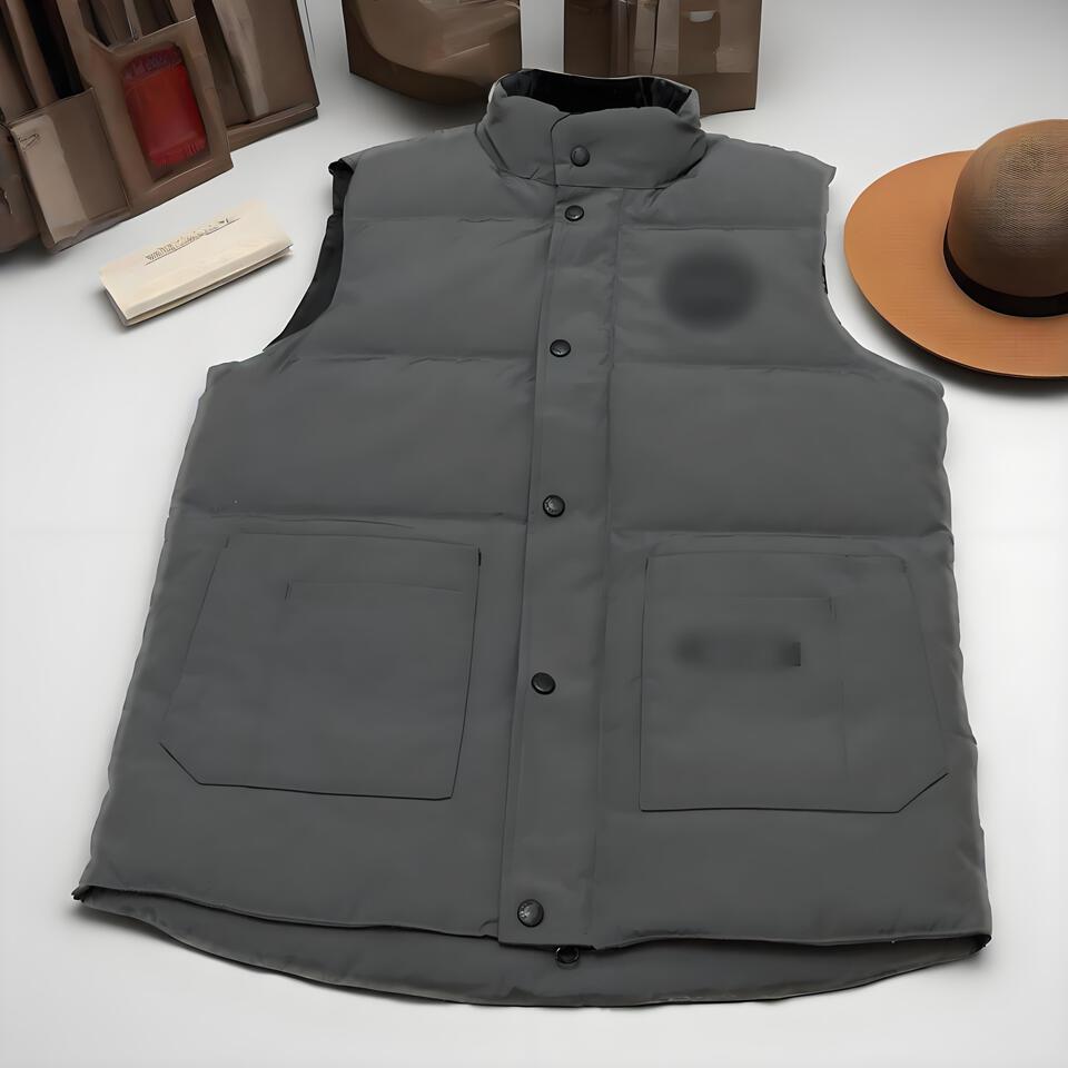 Charcoal Grey Unisex Quilted Vest Warm Lightweight Puffer Sleeveless