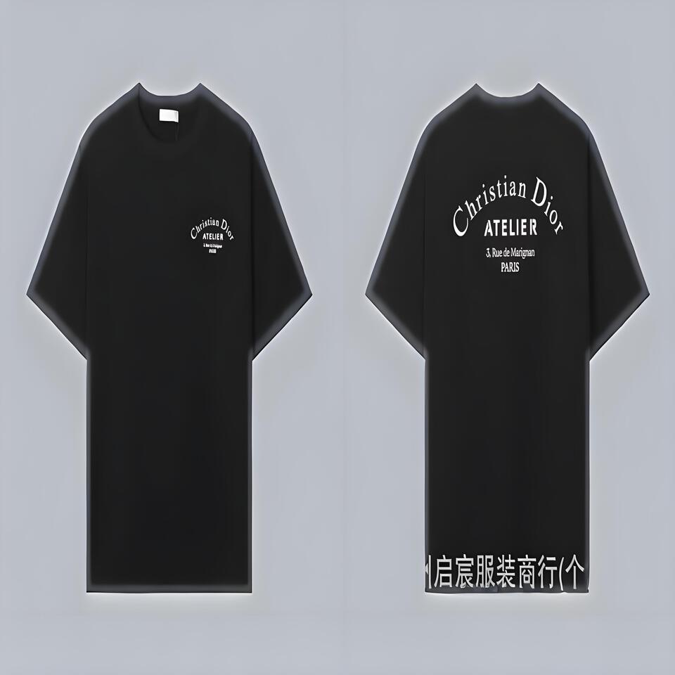 Christian Dior Black Cotton Crew Neck T-Shirt Unisex