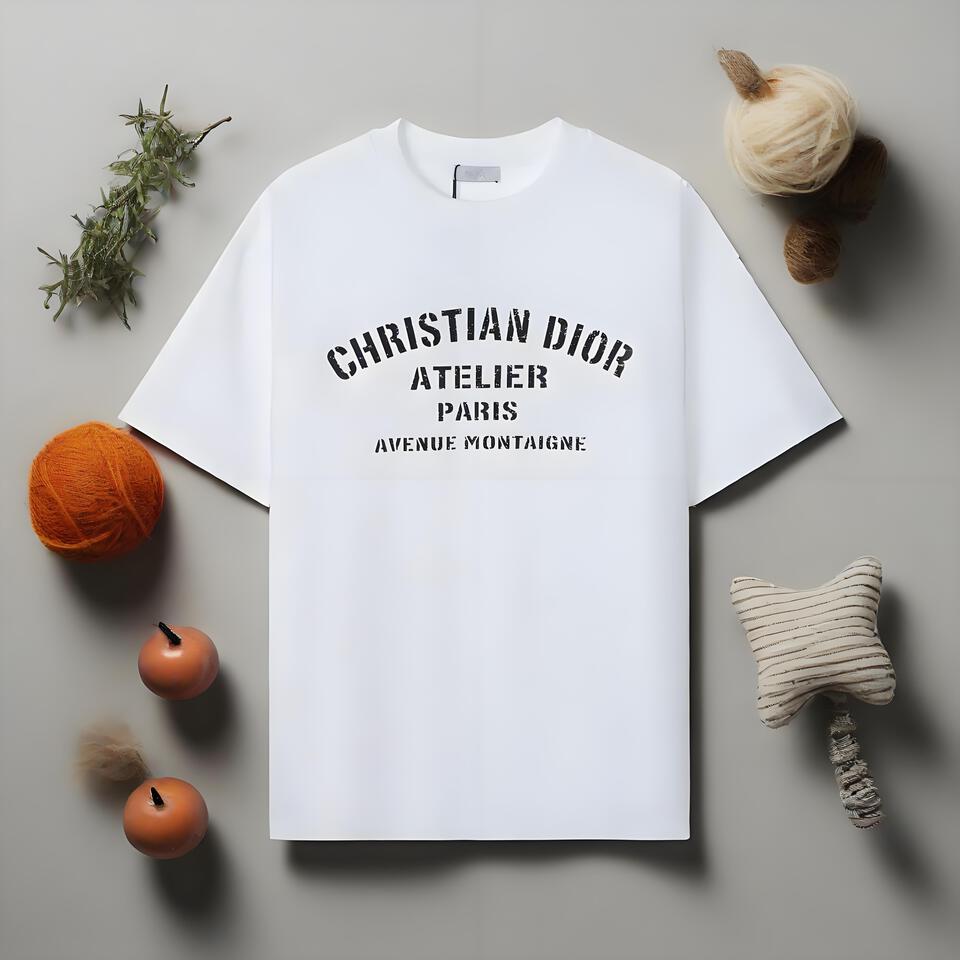 Christian Dior White Cotton Oversized Short Sleeve T-Shirt