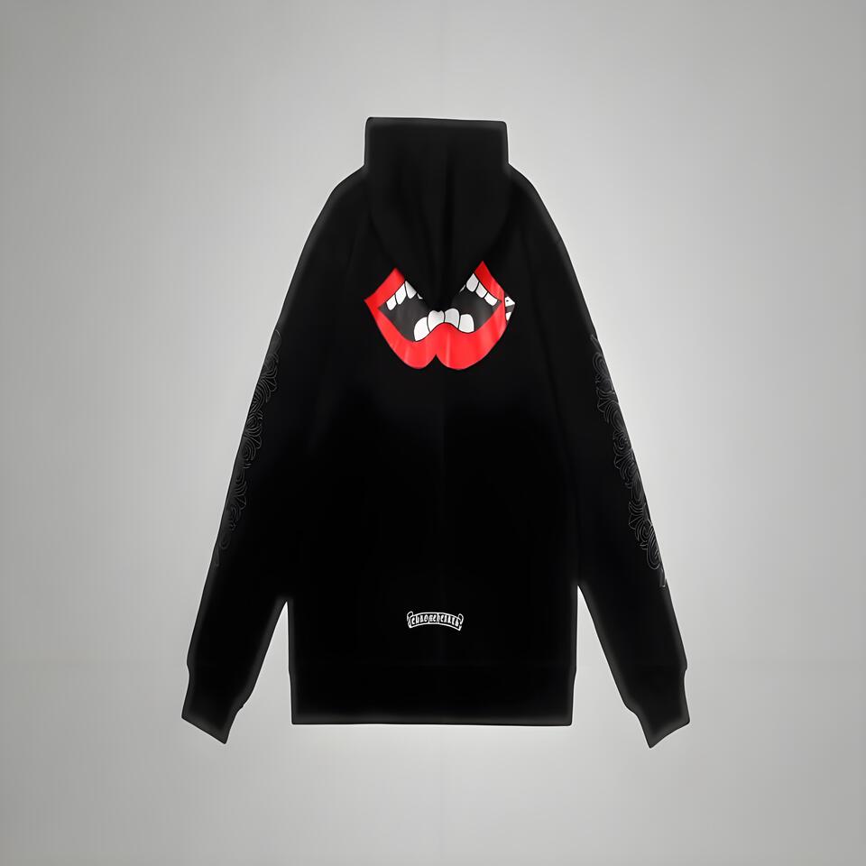 Chrome Hearts Black Cotton Hooded Sweatshirt