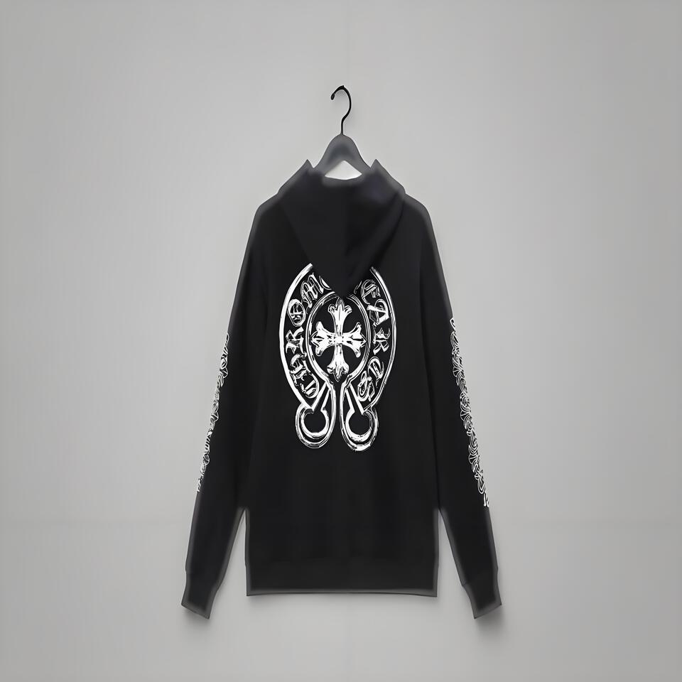 Chrome Hearts Black Cotton Vintage Cross Hoodie