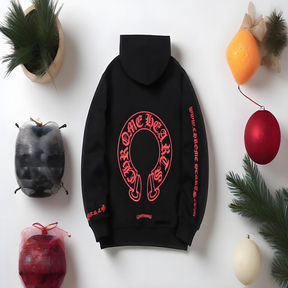 Chrome Hearts Black Hoodie Street Goth Style