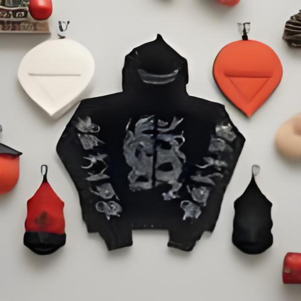 Chrome Hearts Gothic Hoodie Black Cotton Pullover