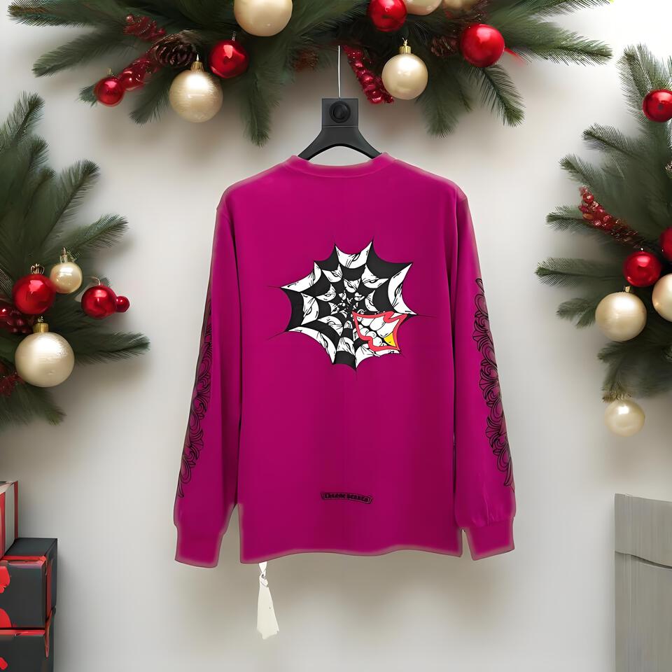 Chrome Hearts Purple Cotton Long Sleeve T-Shirt Unisex