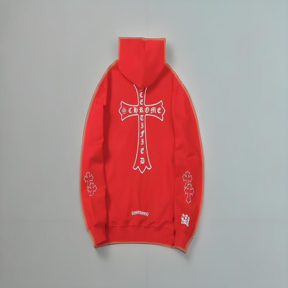 Chrome Hearts Red Cotton Hooded Sweatshirt