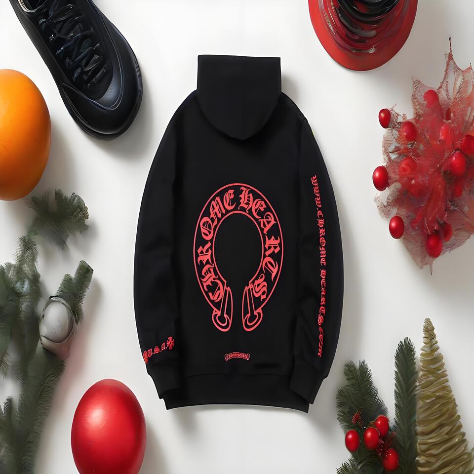 Chronic Heart Black Cotton Unisex Hoodie Streetwear