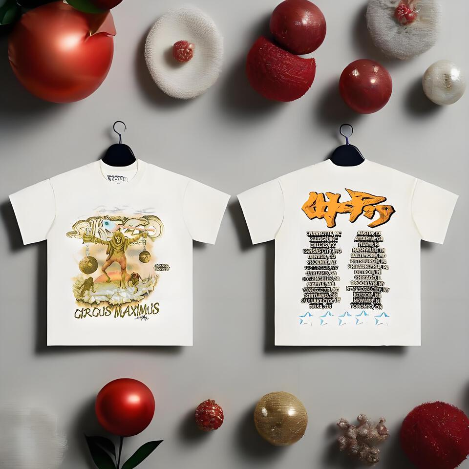 Circus Maximus Cotton Print Oversized T-Shirt In White