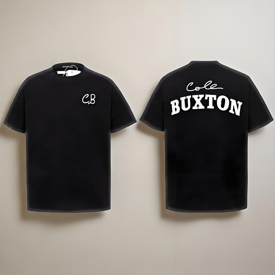 Cole Buxton Black Cotton Crew Neck T-Shirt Unisex Streetwear