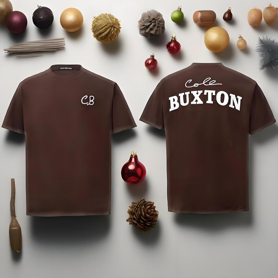 Cole Buxton Brown Cotton Crew Neck T-Shirt