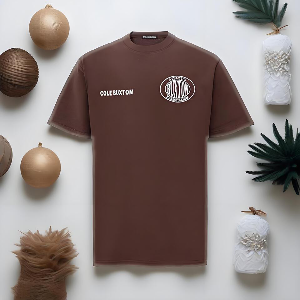Cole Buxton Brown Cotton T-Shirt Streetwear Style
