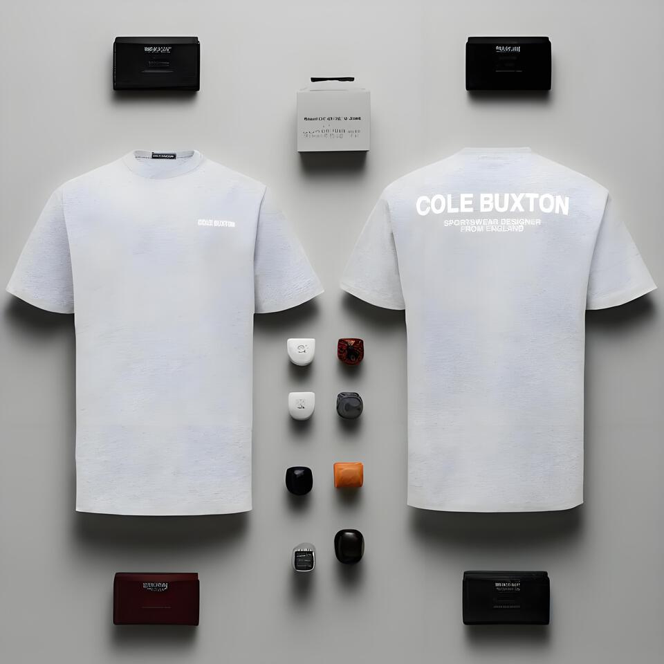 Cole Buxton Grey Cotton Crew Neck T-Shirt Unisex