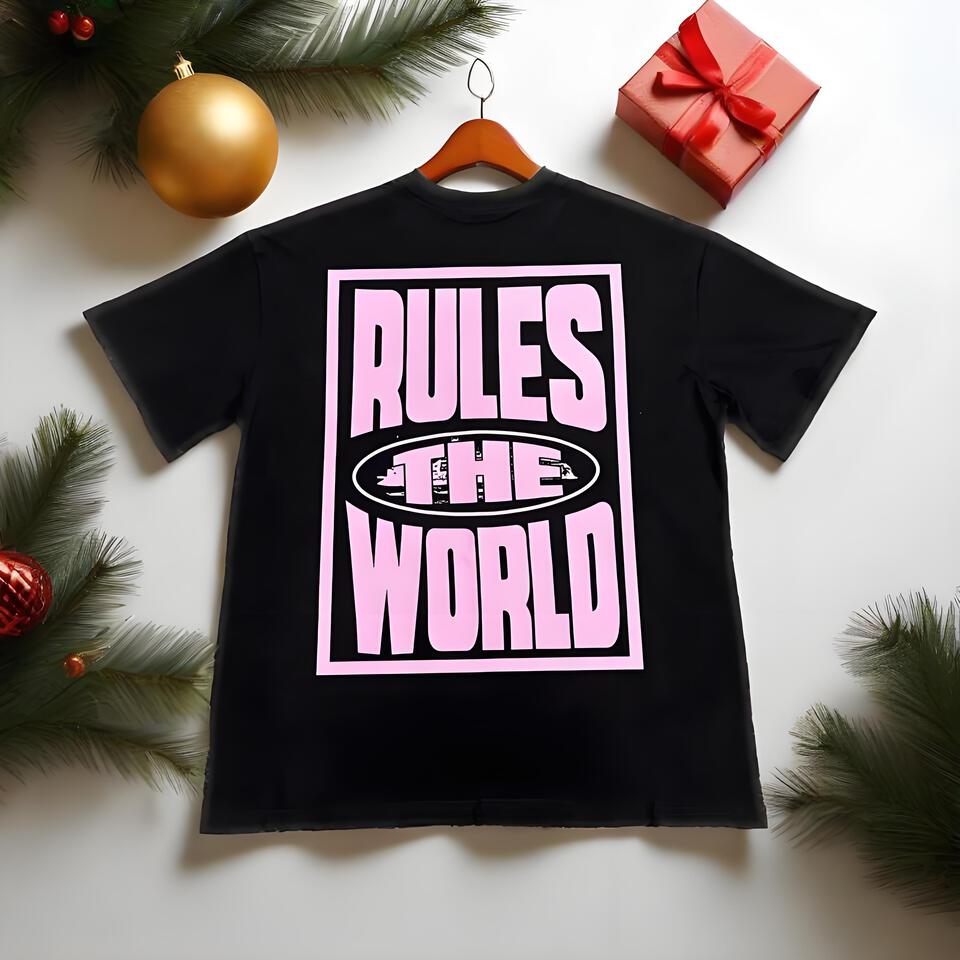 Corteiz Black Cotton Graphic Loose Fit Unisex T-Shirt