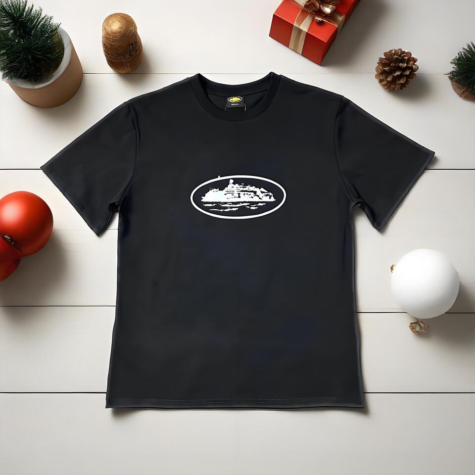 Corteiz Black Cotton Oversized T-Shirt Unisex Streetwear