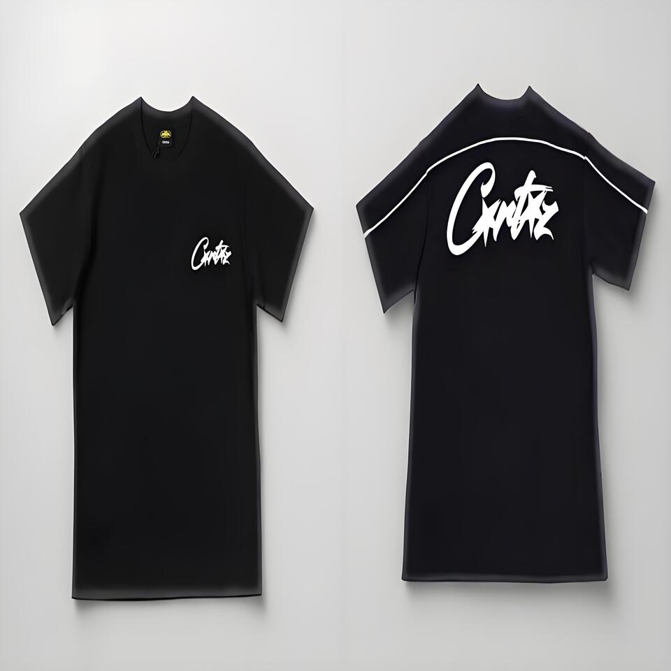 Corteiz Black Cotton Street Graffiti Unisex T-Shirt