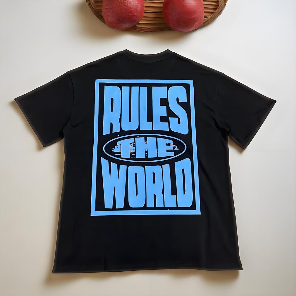 Corteiz Black Cotton Unisex Loose Fit Print T-Shirt