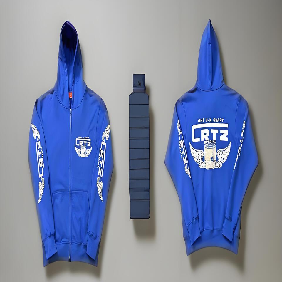 Corteiz Blue Unisex Hoodie Streetwear Graphic Print