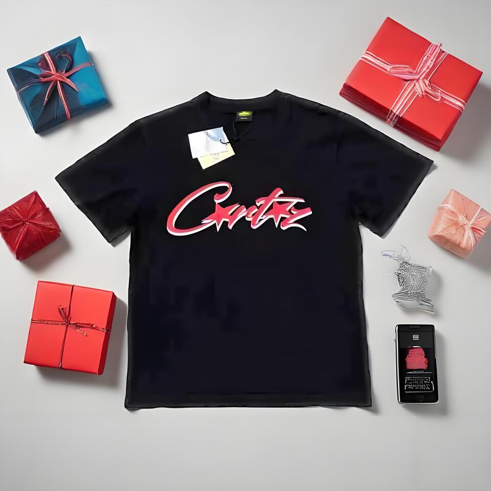 Corteiz CIRCA Black Cotton Crew Neck T-Shirt Unisex Streetwear