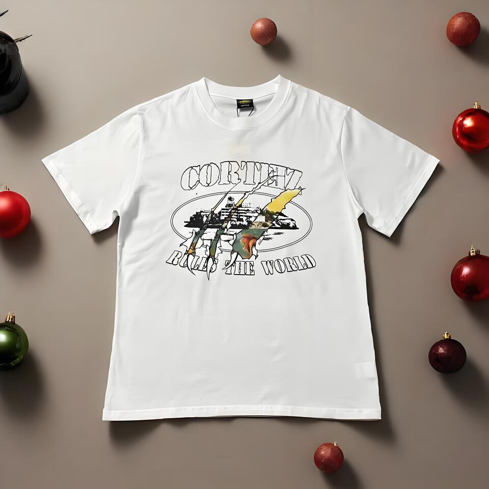 Corteiz Cotton Crew Neck Tee Streetwear Print Breathable Casual
