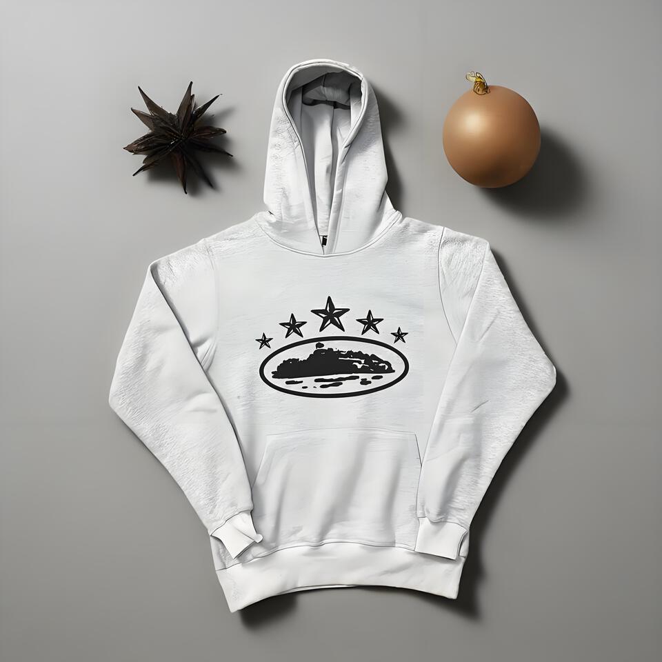 Corteiz Grey Hoodie Unisex Cotton Streetwear