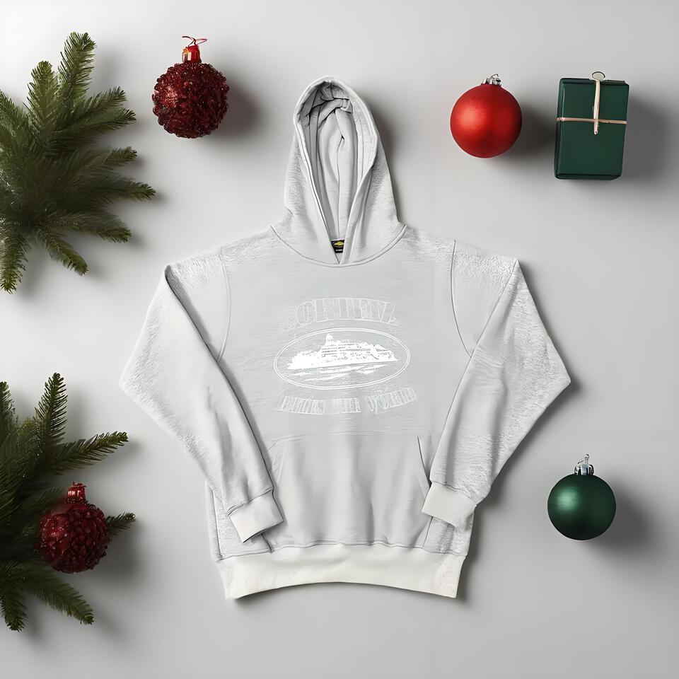 Corteiz Grey Unisex Hoodie Streetwear Casual Pullover