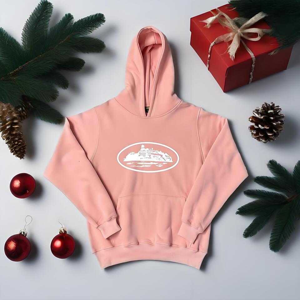 Corteiz Pink Cotton Unisex Hoodie Street Casual