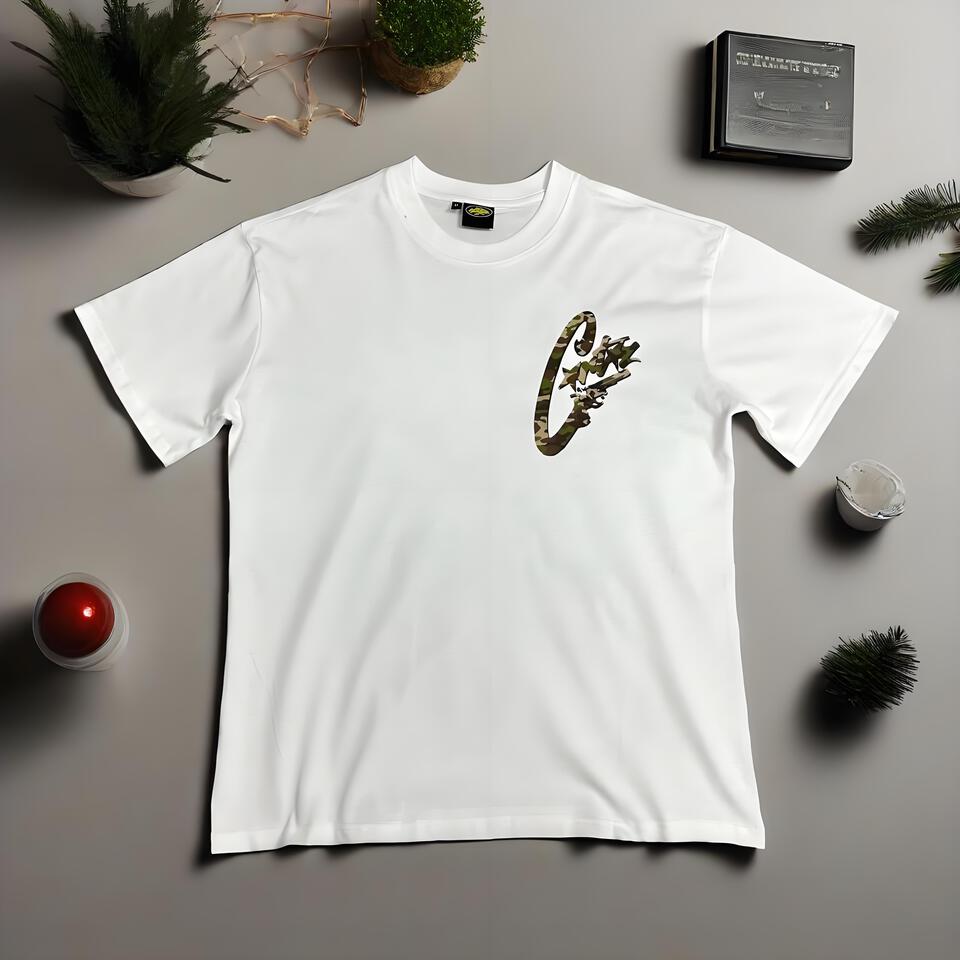 Corteiz White Camo Print Unisex T-Shirt