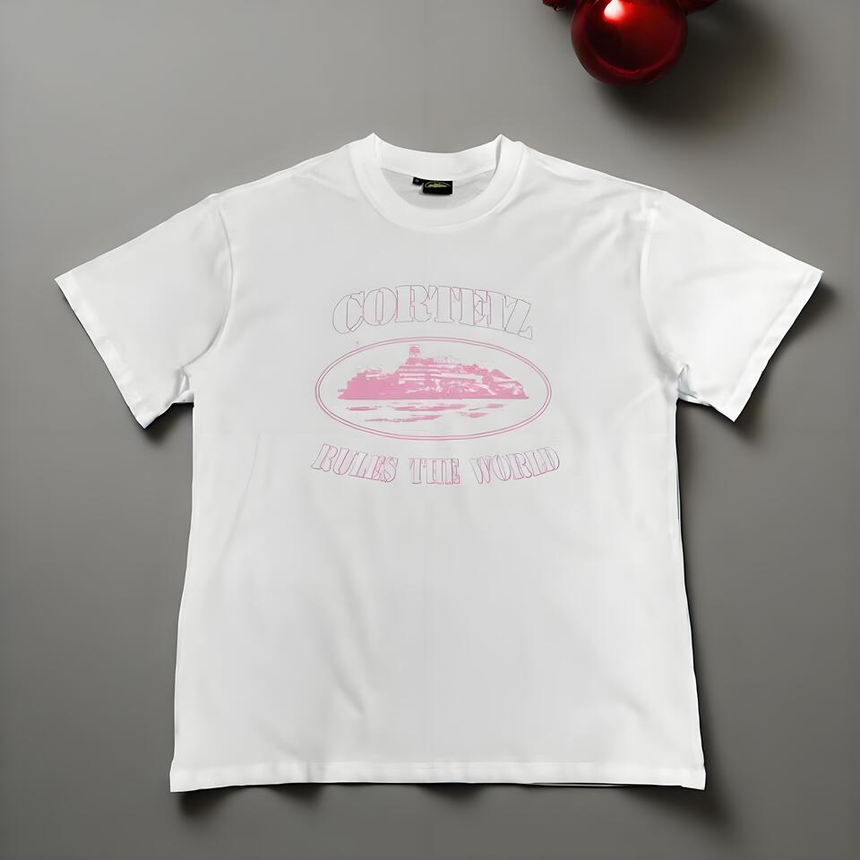 Corteiz White Cotton Crew Neck T-Shirt Unisex Print