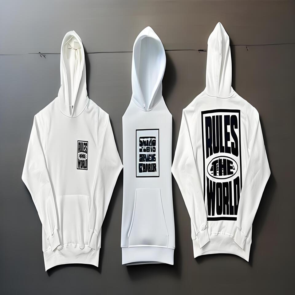 Corteiz White Cotton Hoodie Unisex Streetwear Casual