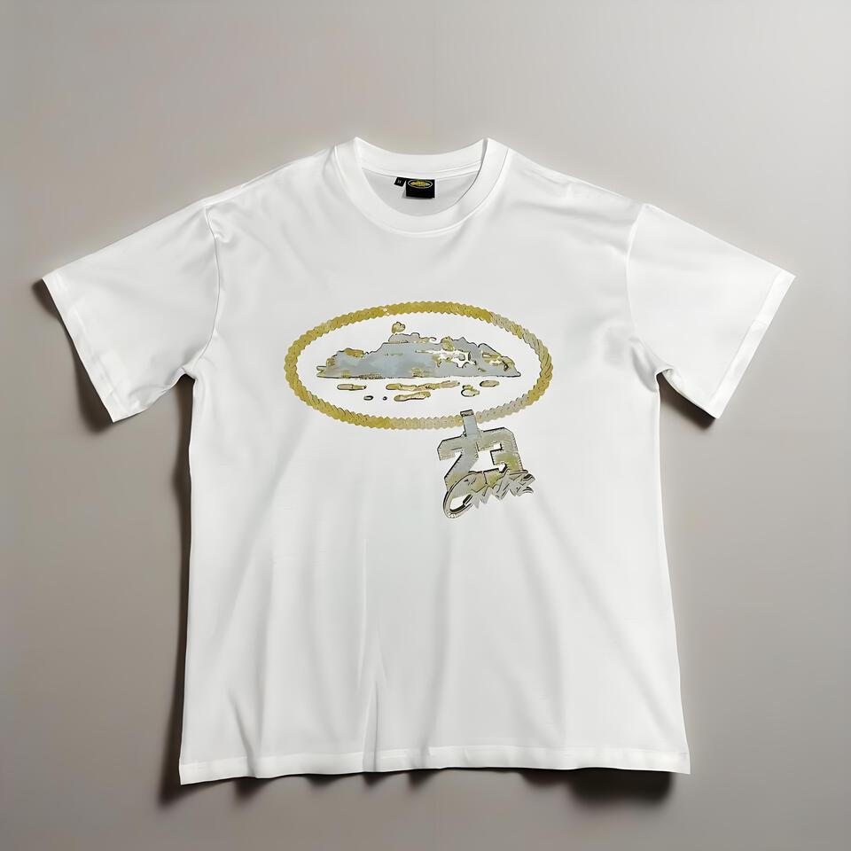 Corteiz White Cotton Street Graphic Crewneck T-Shirt