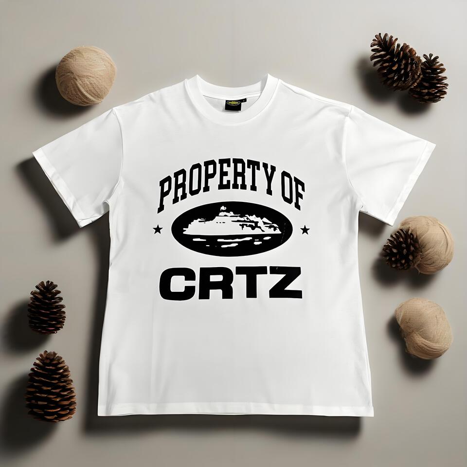 Corteiz White Cotton Street Print T-Shirt