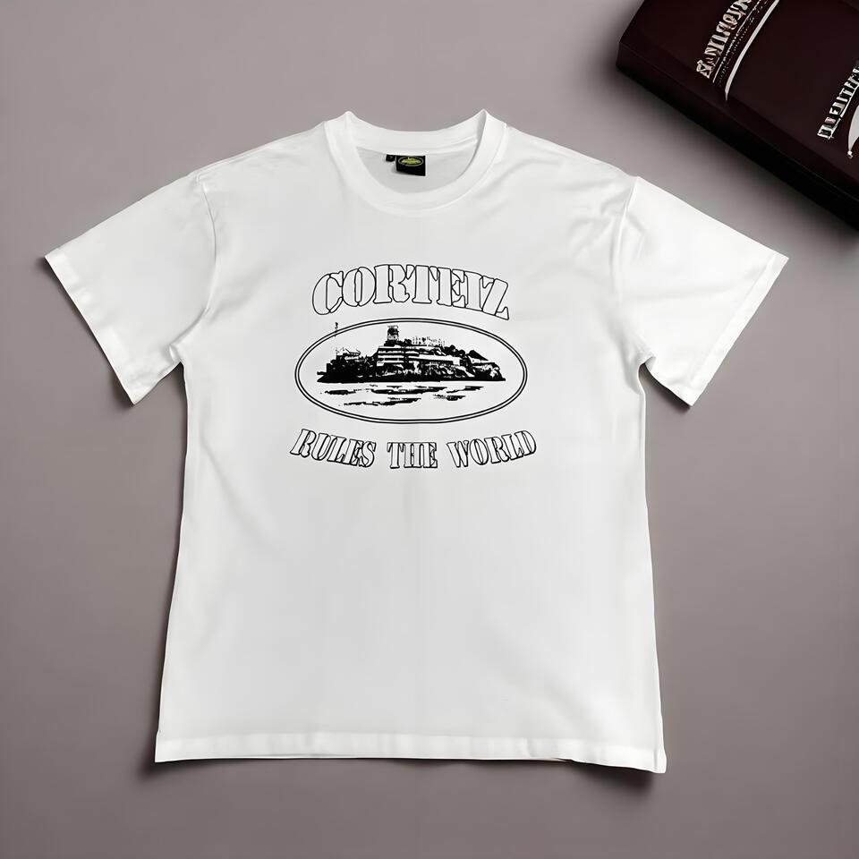 Cortez Unisex White Cotton Streetwear T-Shirt