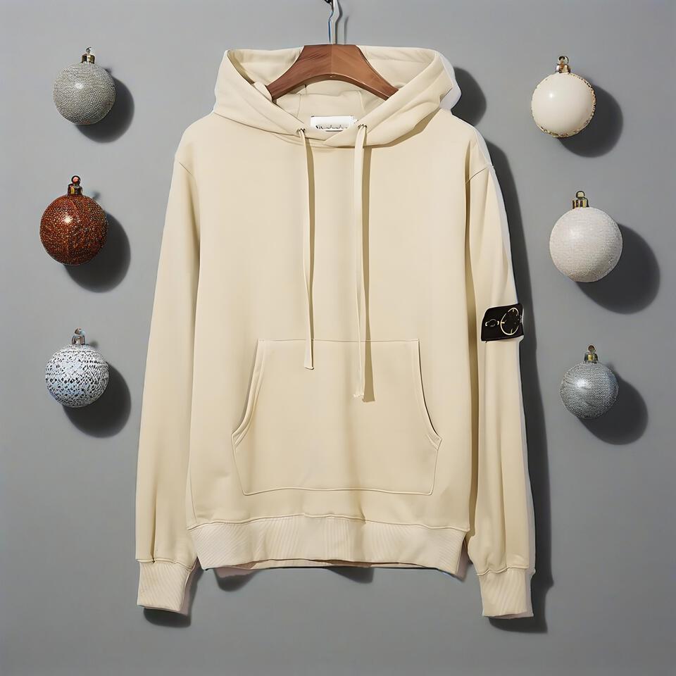C.P. Company Beige Cotton Hoodie Street Workwear Style