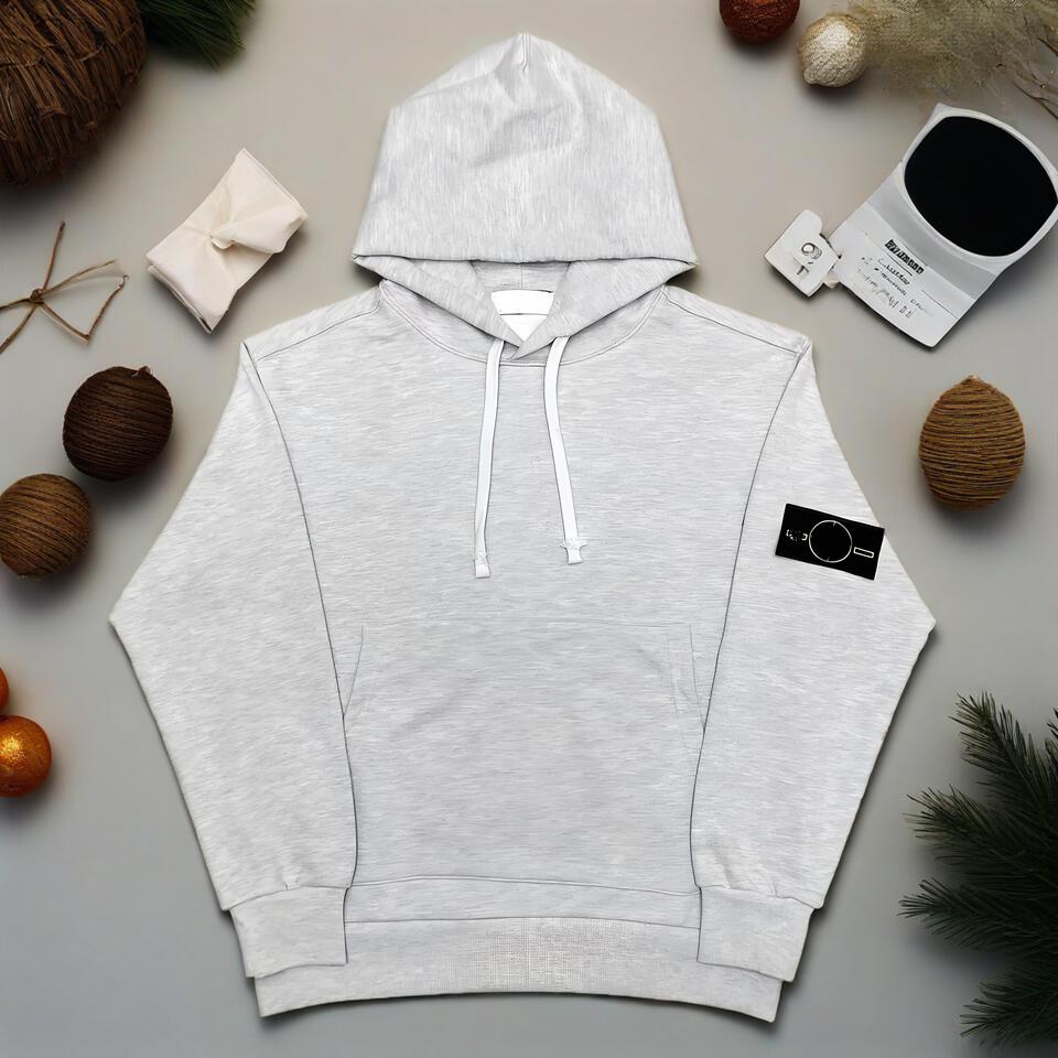 C.P. Company Grey Cotton Hoodie Unisex Casual Streetwear