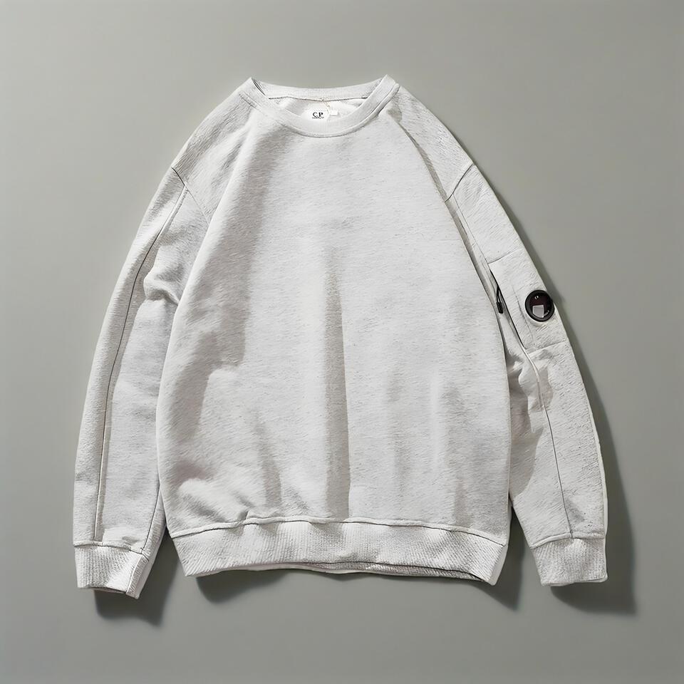 CP Company Grey Cotton Oversized Crewneck Sweatshirt