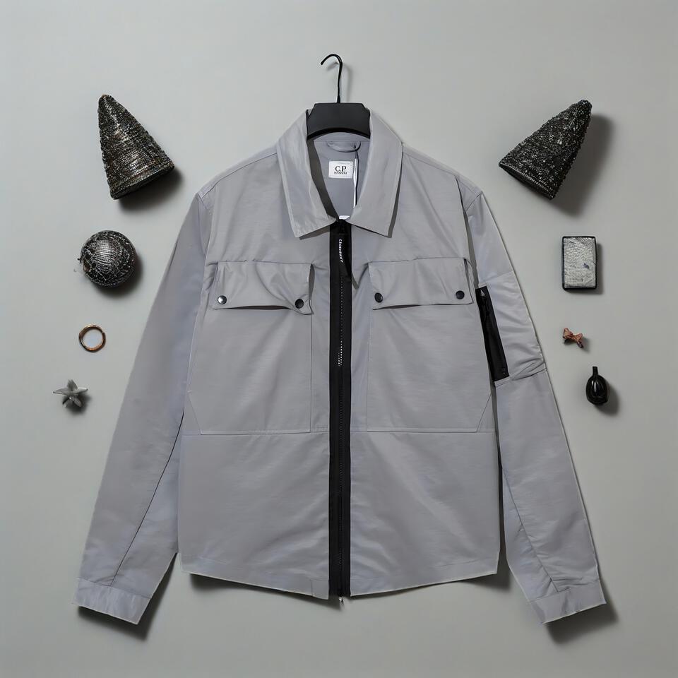 C.P. Company Grey Nylon Unisex Windproof Jacket